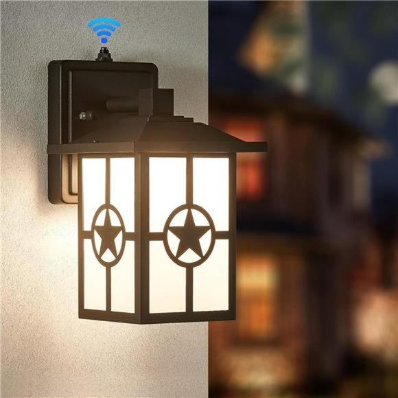 Dusk to Dawn Outdoor Porch Lights, Exterior Wall Light, Matte Black , Waterproof - Picture 1 of 7